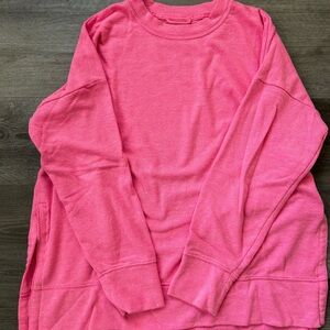 Aerie oversized crew neck sweatshirt. Neon pink. Lightweight. Worn very little